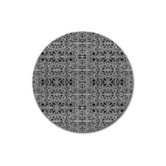 Cyberpunk Silver Print Pattern  Magnet 3  (round) by dflcprints