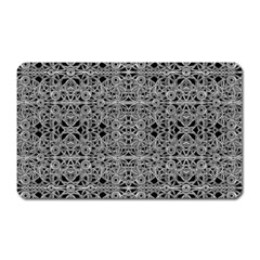 Cyberpunk Silver Print Pattern  Magnet (rectangular) by dflcprints