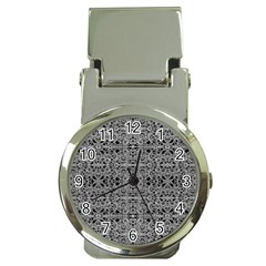 Cyberpunk Silver Print Pattern  Money Clip With Watch by dflcprints