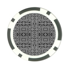 Cyberpunk Silver Print Pattern  Poker Chip (10 Pack) by dflcprints