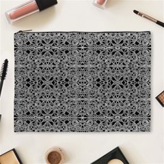 Cyberpunk Silver Print Pattern  Cosmetic Bag (xl)