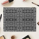 Cyberpunk Silver Print Pattern  Cosmetic Bag (XL) Back