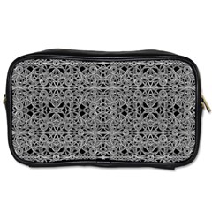 Cyberpunk Silver Print Pattern  Travel Toiletry Bag (two Sides)