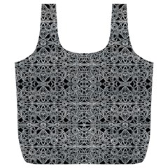 Cyberpunk Silver Print Pattern  Reusable Bag (xl) by dflcprints