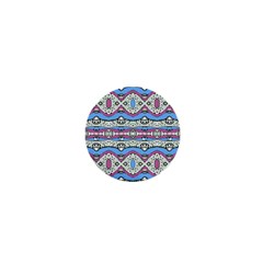 Aztec Style Pattern In Pastel Colors 1  Mini Button by dflcprints