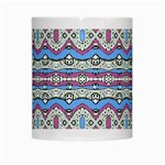 Aztec Style Pattern in Pastel Colors White Coffee Mug Center