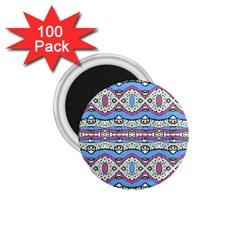 Aztec Style Pattern In Pastel Colors 1 75  Button Magnet (100 Pack) by dflcprints