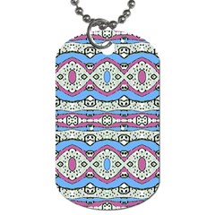 Aztec Style Pattern In Pastel Colors Dog Tag (one Sided) by dflcprints