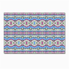 Aztec Style Pattern In Pastel Colors Postcards 5  X 7  (10 Pack) by dflcprints