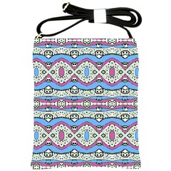 Aztec Style Pattern In Pastel Colors Shoulder Sling Bag by dflcprints