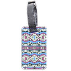 Aztec Style Pattern In Pastel Colors Luggage Tag (two Sides) by dflcprints