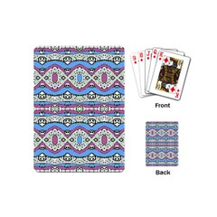 Aztec Style Pattern In Pastel Colors Playing Cards (mini) by dflcprints