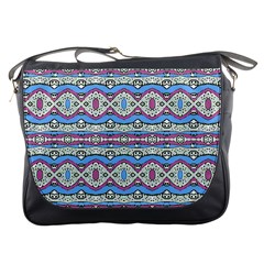 Aztec Style Pattern In Pastel Colors Messenger Bag by dflcprints