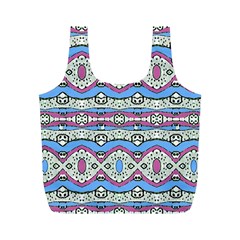 Aztec Style Pattern In Pastel Colors Reusable Bag (m) by dflcprints