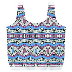 Aztec Style Pattern In Pastel Colors Reusable Bag (xl) by dflcprints