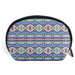 Aztec Style Pattern in Pastel Colors Accessory Pouch (Large) Front