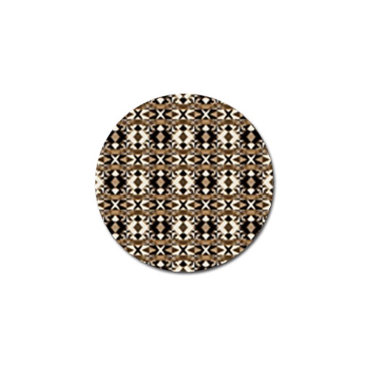 Geometric Tribal Style Pattern in Brown Colors Scarf Golf Ball Marker