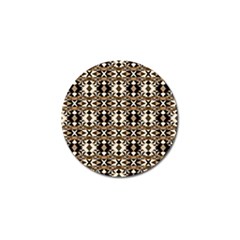 Geometric Tribal Style Pattern In Brown Colors Scarf Golf Ball Marker 4 Pack by dflcprints