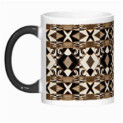 Geometric Tribal Style Pattern In Brown Colors Scarf Morph Mug by dflcprints