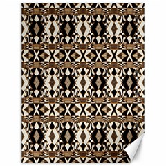 Geometric Tribal Style Pattern In Brown Colors Scarf Canvas 12  X 16  (unframed) by dflcprints