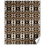 Geometric Tribal Style Pattern in Brown Colors Scarf Canvas 16  x 20  (Unframed) 15.75 x19.29  Canvas - 1