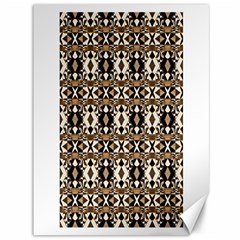 Geometric Tribal Style Pattern In Brown Colors Scarf Canvas 36  X 48  (unframed) by dflcprints