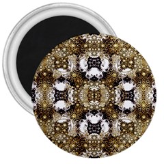 Baroque Ornament Pattern Print 3  Button Magnet by dflcprints