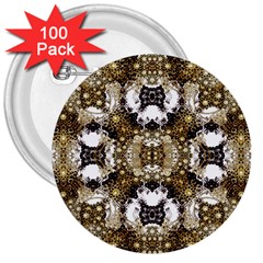 Baroque Ornament Pattern Print 3  Button (100 Pack) by dflcprints