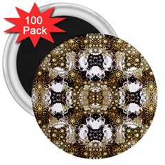 Baroque Ornament Pattern Print 3  Button Magnet (100 Pack) by dflcprints