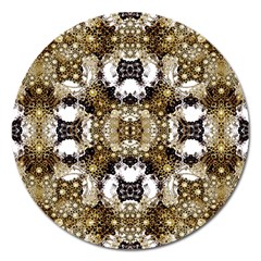 Baroque Ornament Pattern Print Magnet 5  (round) by dflcprints