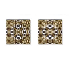 Baroque Ornament Pattern Print Cufflinks (square) by dflcprints