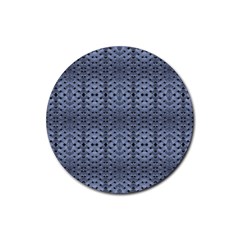 Futuristic Geometric Pattern Design Print In Blue Tones Drink Coaster (round)