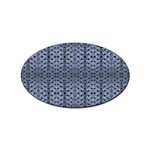 Futuristic Geometric Pattern Design Print in Blue Tones Sticker (Oval) Front