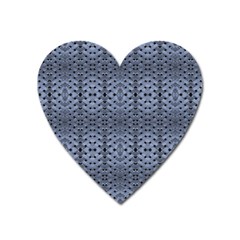 Futuristic Geometric Pattern Design Print In Blue Tones Magnet (heart) by dflcprints