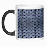 Futuristic Geometric Pattern Design Print in Blue Tones Morph Mug Left