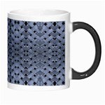 Futuristic Geometric Pattern Design Print in Blue Tones Morph Mug Right