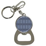 Futuristic Geometric Pattern Design Print in Blue Tones Bottle Opener Key Chain Front