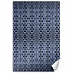 Futuristic Geometric Pattern Design Print In Blue Tones Canvas 24  X 36  (unframed)