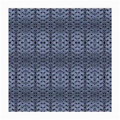 Futuristic Geometric Pattern Design Print In Blue Tones Glasses Cloth (medium)