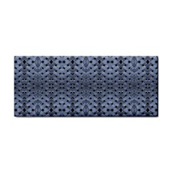 Futuristic Geometric Pattern Design Print In Blue Tones Hand Towel