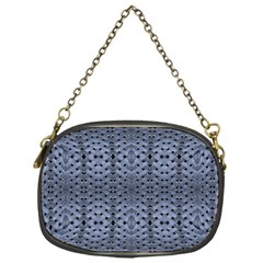 Futuristic Geometric Pattern Design Print In Blue Tones Chain Purse (one Side) by dflcprints