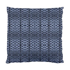 Futuristic Geometric Pattern Design Print In Blue Tones Cushion Case (two Sided) 