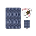 Futuristic Geometric Pattern Design Print in Blue Tones Playing Cards (Mini) Back