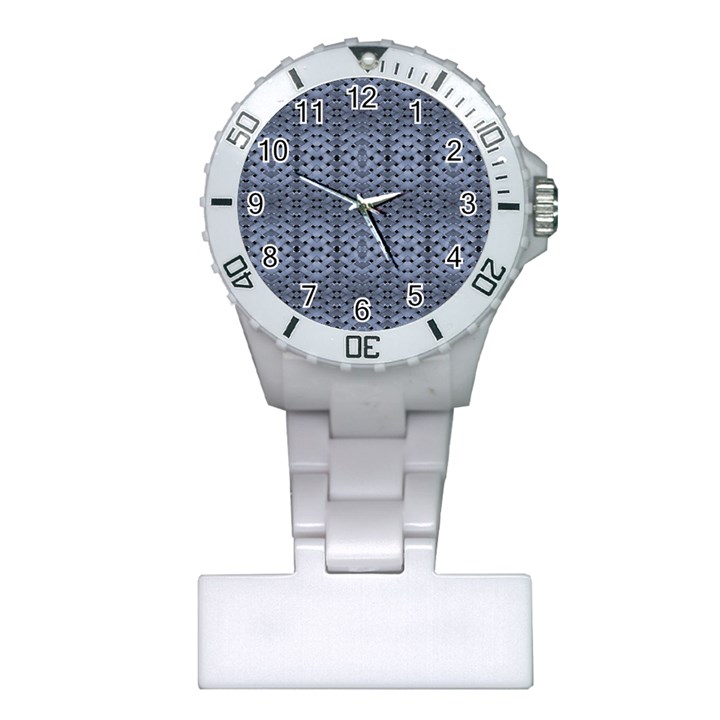 Futuristic Geometric Pattern Design Print in Blue Tones Nurses Watch