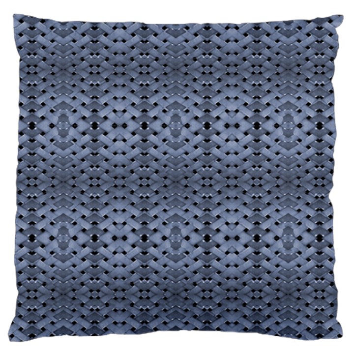 Futuristic Geometric Pattern Design Print in Blue Tones Standard Flano Cushion Case (One Side)