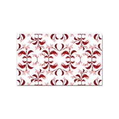 Floral Print Modern Pattern In Red And White Tones Sticker 10 Pack (rectangle) by dflcprints