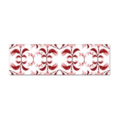 Floral Print Modern Pattern In Red And White Tones Bumper Sticker 100 Pack by dflcprints