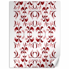 Floral Print Modern Pattern In Red And White Tones Canvas 36  X 48  (unframed) by dflcprints