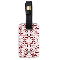 Floral Print Modern Pattern In Red And White Tones Luggage Tag (one Side) by dflcprints