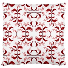 Floral Print Modern Pattern In Red And White Tones Large Cushion Case (two Sided)  by dflcprints